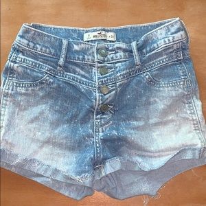 Hollister denim acid wash shorts